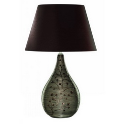 Керамическая настольная лампа с коричневым абажуром A9082LT-1BR SPHERE